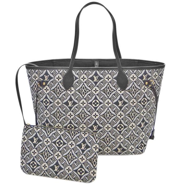 ルイヴィトン M57230 バッグ モノグラム ネヴァーフルMM LV トートバッグ ポーチ付き ジャカード グレー/ブラック ルイヴィトン M57230 バッグ モノグラム ネヴァーフルMM LV トートバッグ ポーチ付き ジャカード グレー/ブラック