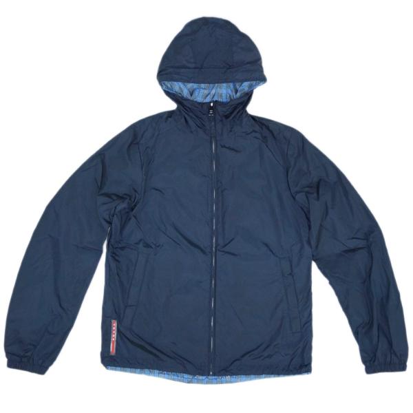 プラダ ブルゾン SGB754 PRADA メンズ リバーシブル フード付き ジップ