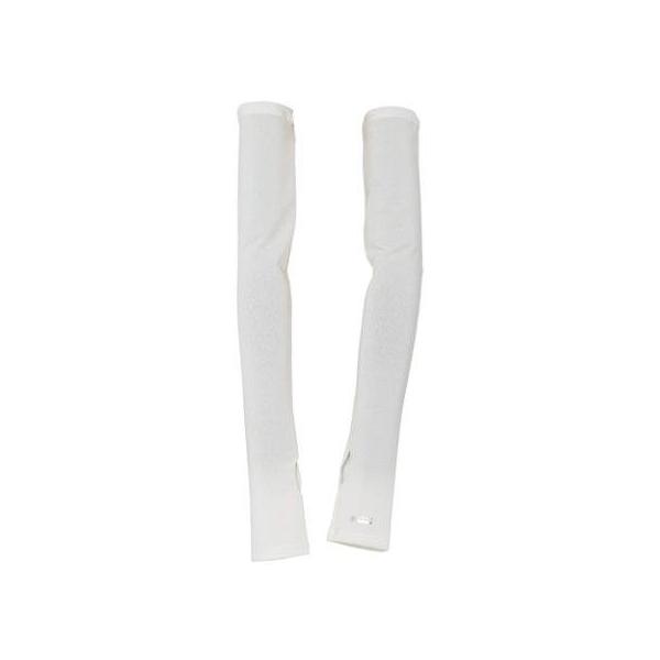 【氷撃α】ACCESSORY LINE 冷感アームカバー サムホールタイプ ロングタイプ 両腕用 ホワイト Sサイズ 25151749 フリーズテック
