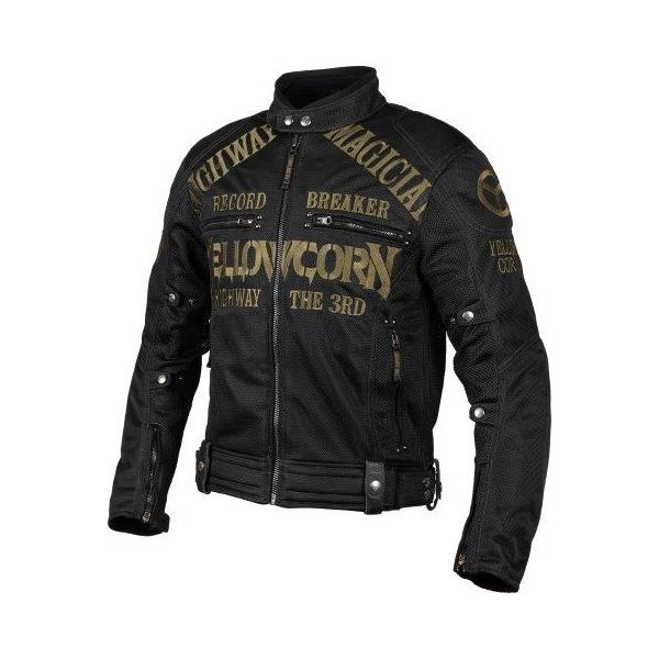 イエローコーン メッシュジャケット ブラック/ゴールド LLサイズ YB