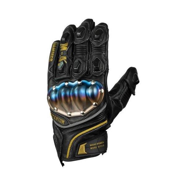 新品　[イエローコーン] ＹＧ-１９２チタニウムレザーグローブ ＢＫ／ＧＯ ＬＬ YeLLOW CORN チタニウムレザーグローブ メンズサイズ YG-192