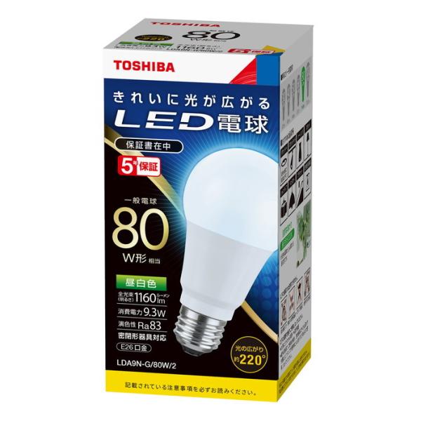 ���Ń��C�e�b�N LED�d�� ����E26 ��ʓd��80W�`���� �����F�FLDA9N-G/80W/2