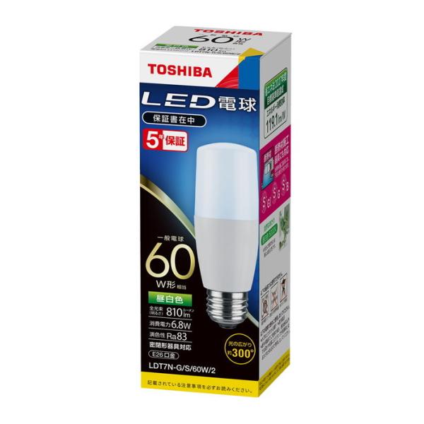 ŃCebN LEDd T` E26 ̍L300x ʓd60W` 5Nۏ F5000K:LDT7N-G/S/60W/2