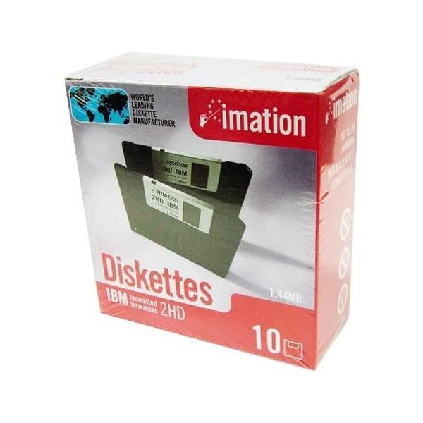 3.5インチFD フロッピーディスク 訳アリ イメーション IBM DOS/Vフォーマット10枚入 紙箱×1 US仕様品 MF2HD10P(IBM)-O