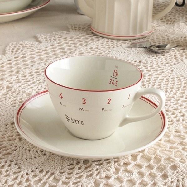 キッチン雑貨 カフェ風食器 ビストロ カップ ソーサー レッドライン キッチン雑貨 16r 雑貨屋カンフィ 通販 Yahoo ショッピング