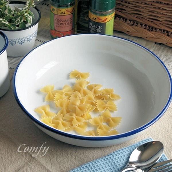 ホーロー雑貨 ホーロー パスタプレート L ホワイト ネイビー 琺瑯 北欧雑貨 カントリー雑貨 キッチン雑貨 ナチュラル雑貨 455wl 雑貨屋カンフィ 通販 Yahoo ショッピング