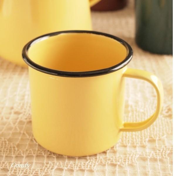 マグカップ ホーロー雑貨 ホーロー マグカップ イエロー 北欧雑貨 カントリー雑貨 キッチン雑貨 ナチュラル雑貨 500yl 雑貨屋カンフィ 通販 Yahoo ショッピング