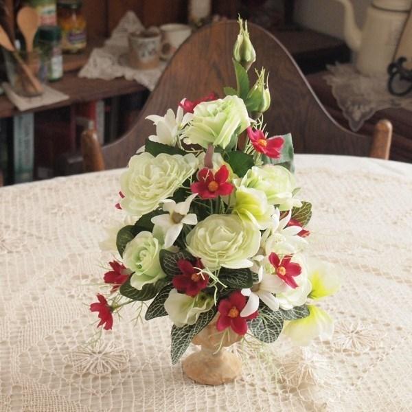 アーティフィシャルフラワー アレンジメントフラワー グリーンローズミックス 造花 インテリア雑貨 Af 108 雑貨屋カンフィ 通販 Yahoo ショッピング