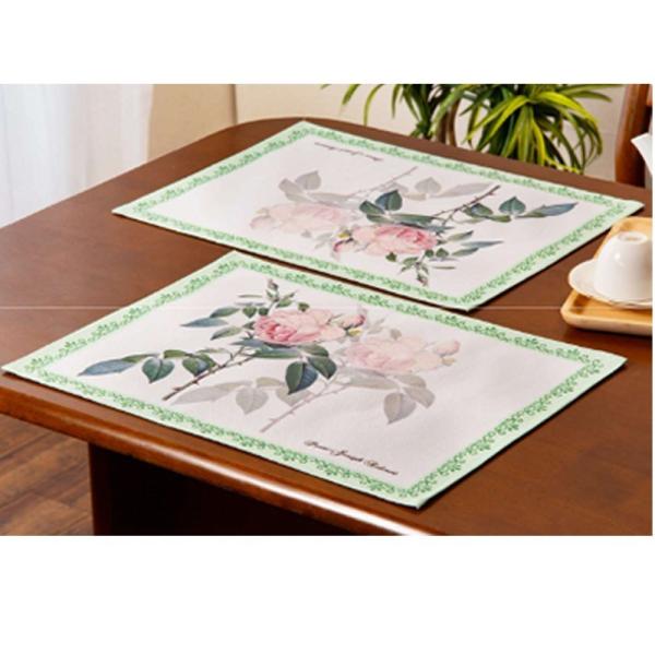 薔薇好きなら、やっぱりルドゥーテ！ルドゥーテシリーズ、ローズ柄のランチョンマットです。テーブルいっぱいに、素敵な薔薇が広がります。お友達を呼んでティーパーティーをしませんか？撥水加工を施したとても美しいランチョンマット☆食べ物や飲み物をこぼ...