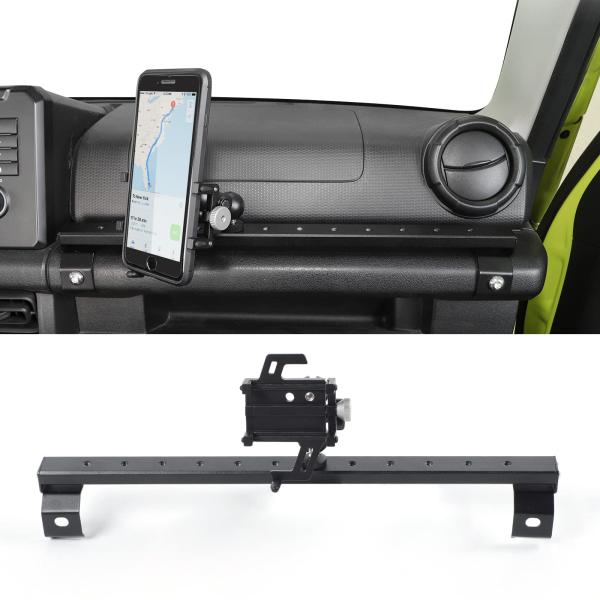 ANTC スズキジムニー 携帯電話ホルダーポール 19年+ 適用 おしゃれ 車 内装 パーツ 車載ホルダー 取り付け簡単 手帳型ケース対応