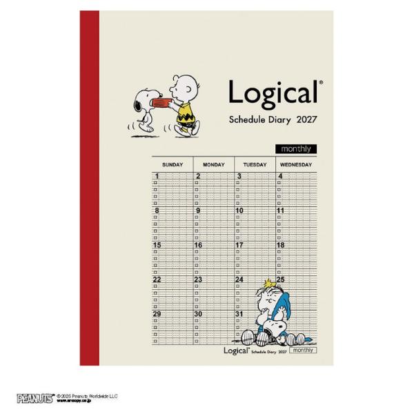 ロジカルダイアリー２０２７月間ノートタイプＰ　Ｂ６ピーナッツ１ NS-B602-27PA1 ナカバヤシ