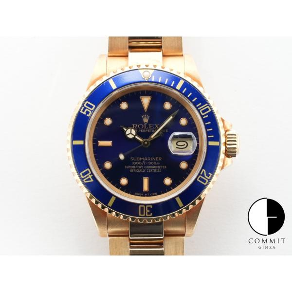 サブマリーナー ロレックス デイト Ref.16618 イエローゴールド ブルー