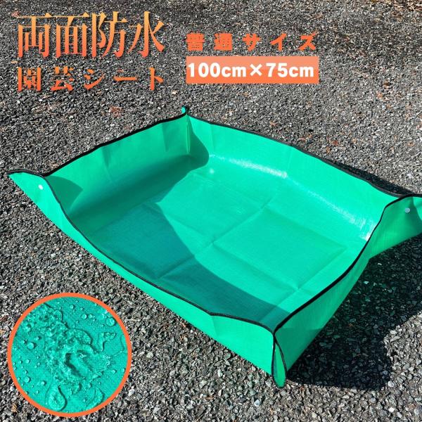haoa 園芸シート 植え替えシート ガーデニングトレーシート サニーシート プランティングシート 移植パッド 園芸用品 ガーデニング用 防水 グリーン 100×75cm