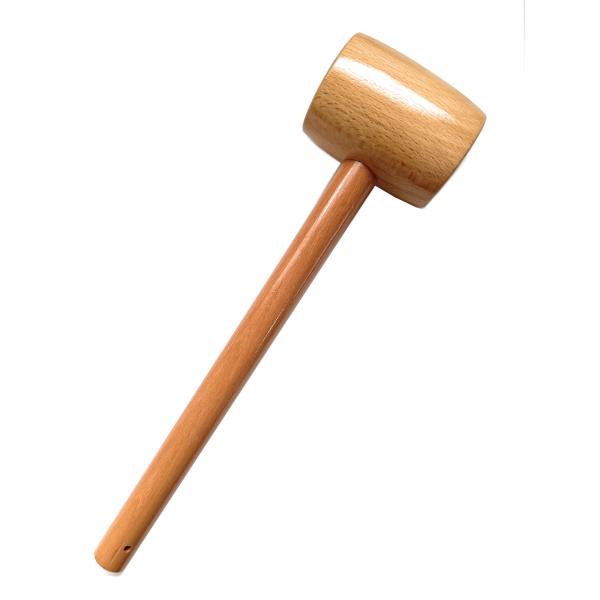 haoa レザークラフト 木槌 大きい 木づち 革工具 打ち具 打具 全長30cm 太鼓長さ7.5cm 打面直径5.0cm