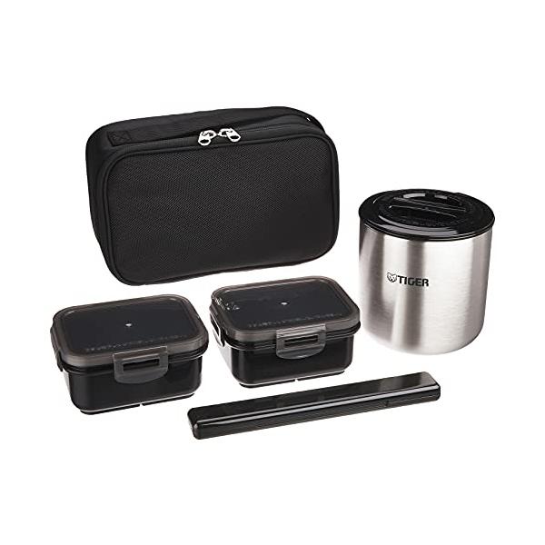 他サイト： タイガー魔法瓶TIGER タイガー 魔法瓶 保温 弁当箱 ステンレス ランチ ジャー 茶碗 約 2.3 杯分 ポーチ付き ブラック LWY-E461-K Tigerの商品画像