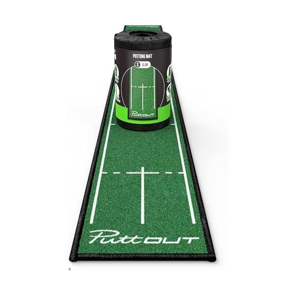 他サイト： PuttOut スリムゴルフパッティングマット - グリーン - 94.45インチ x 9.8インチ (グリーン)の商品画像