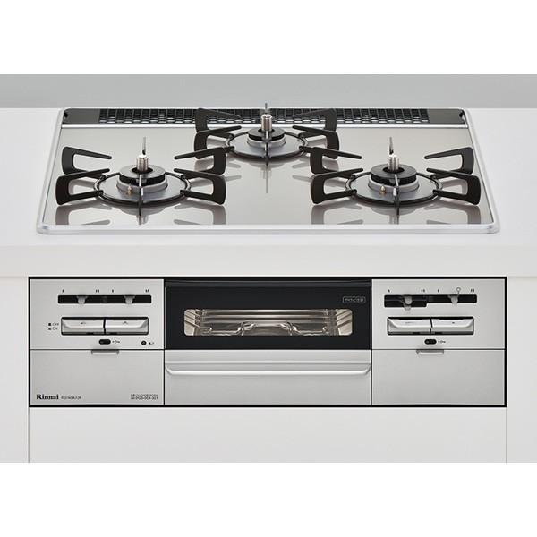 シルバー リンナイ ビルトインコンロ 【都市ガス12A・13A用】 RS31W28U12RVW センス 60cm幅ガラストップ　新品未使用　キッチンハウス リンナイ（Rinnai） 【RS31W28U12RVW】リンナイ SENCE センス 標準幅