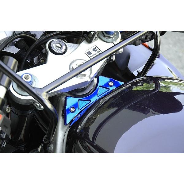 ZX-9R　98’〜03’ タンクエンドプレート　ブルー
