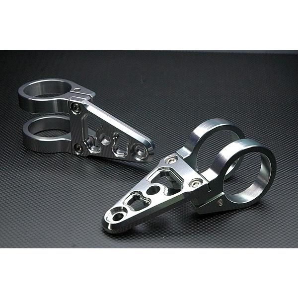 汎用ビレットヘッドライトステー 41φ用 シルバー : Complsah