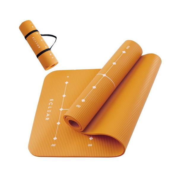 【ット内容：トレーニングマット、ベルト カラー：オレンジ 材質：マット:NBR、ベルト:ナイロン サイズ：W約610mm×H約1830mm×D約10mm家でのトレーニングを快適にするエクリアスポーツ“】 検索キーワード:エレコム|ELECO...