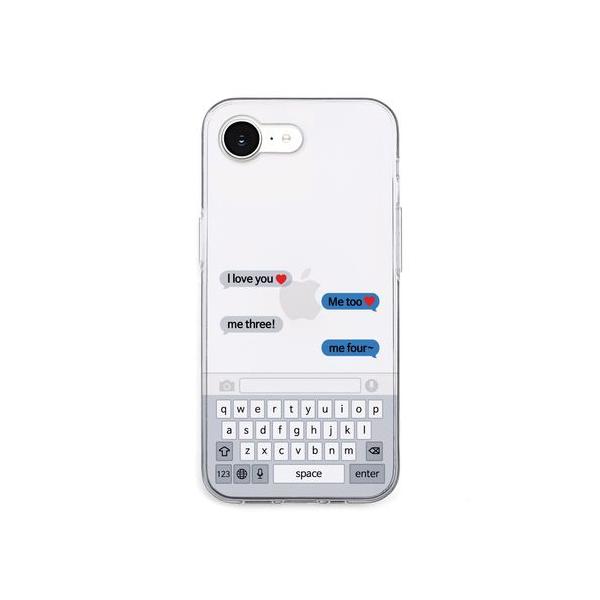 AKAN ソフトクリアケース for iPhone 16e LOVEメッセージ 仕入先在庫品