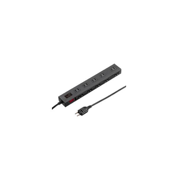 サンワサプライ TAP-SP2110N-2BK 雷ガードタップ 2m ブラック メーカー在庫品