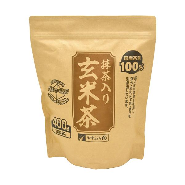 ますぶち園 オキロン 三角ティーバッグ 抹茶入玄米茶 1袋(100バッグ) 取り寄せ商品