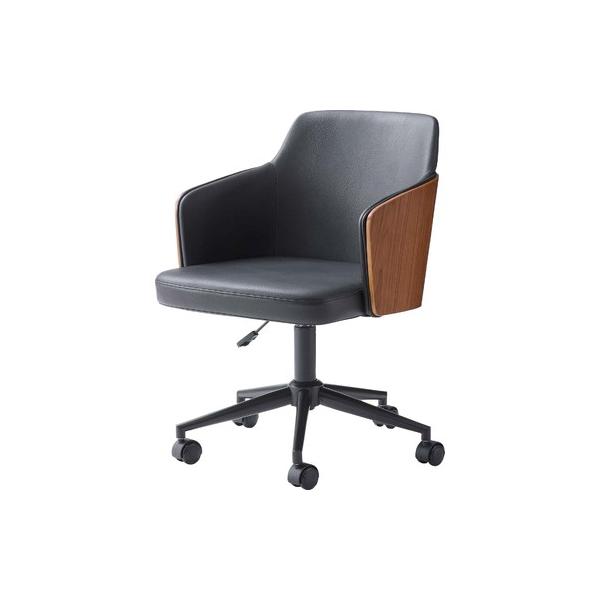 【サイズ(cm)：W53.5xD59.5xH76.5-85.5xSH46-55。カラー：ブラック。】 検索キーワード: デスクチェア | ブラック|東谷 家庭用インテリア／雑貨|デスクチェア メーカー型番:PC-180BBK PC180BBK