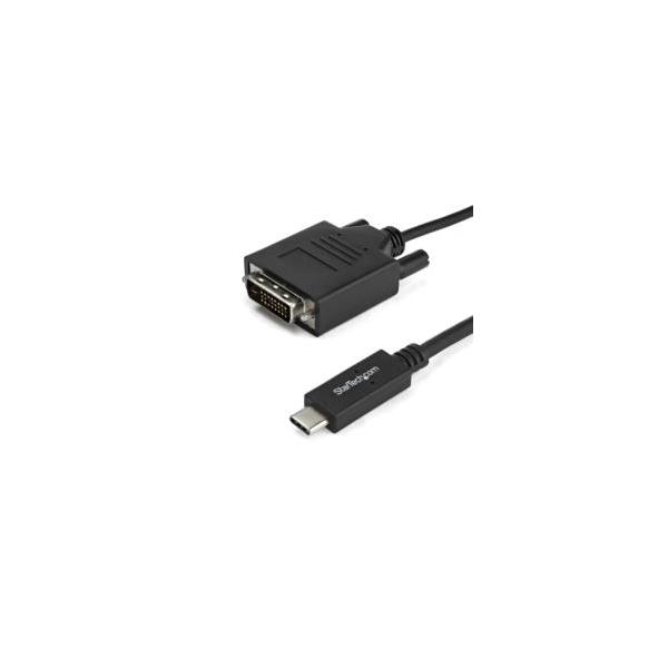 rsD fBXvCϊP[u/USB-C - DVI/2m/1900x1200/ubN ڈ݌=