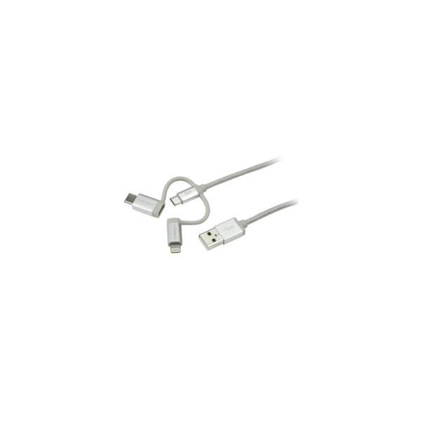 rsD USBP[u/A - C Lightning micro-B/1m/}`[d/Vo[ ڈ݌=