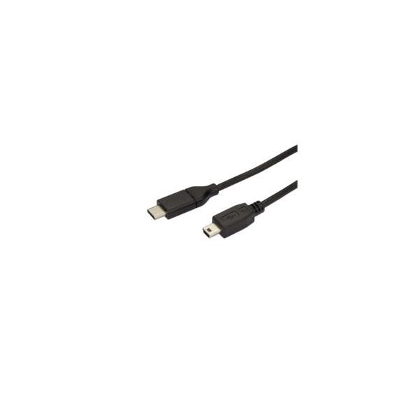 rsD USBP[u/Mini-B - C/2m/USB 2.0/480Mbps/IXEIX/BK ڈ݌=