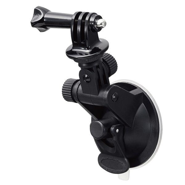 エレコム GoPro HERO9/8/7/6/5/MAX用 マウント 吸盤型 固定撮影 前後左右角度調整可 取り外し簡単 ブラック メーカー在庫品