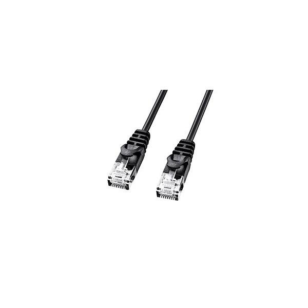 �T�����T�v���C �J�e�S��6�ɍ�LAN�P�[�u�� 0.5m �u���b�N LA-SL6-005BK ���[�J�[�݌ɕi