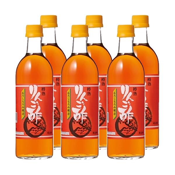 カネショウ 青森の味！フルーツビネガー 桶造り樽熟りんご酢瓶 500ml 6本 メーカー在庫品