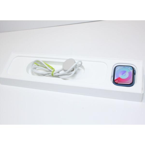 Apple Watch Series 7/GPS/45mm/A2474/ブルー/アップルウォッチ/本体〈MKN83J/A〉バッテリー81％