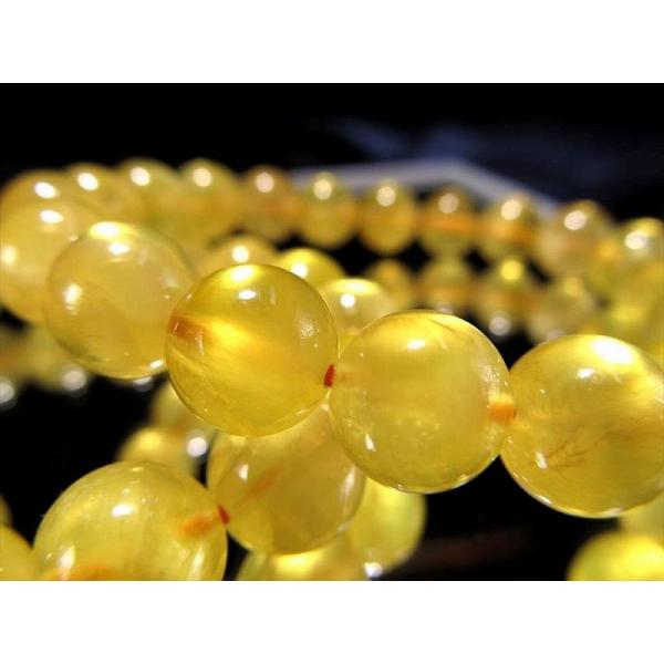 濃色 ゴールデンプレナイト 葡萄石 ブレスレット 7mm-7.5mm×25珠前後