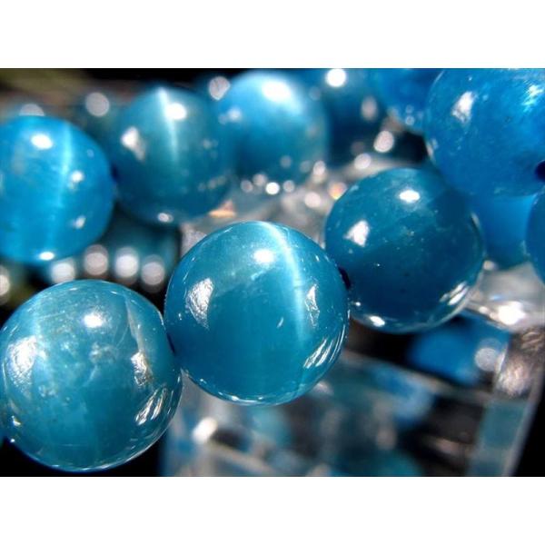 3A+ ブルーグリーンアパタイト ブレスレット 7mm-7.5mm×25珠前後 目を奪う濃厚ネオンブルーの艶めき 絆を深めてくれる石 燐灰石 ブラジル産 パワーストーン
