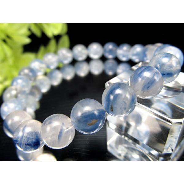 2A+ 美麗シラー カイヤナイト シリカ ブレスレット 8.5mm-9mm×23珠 藍