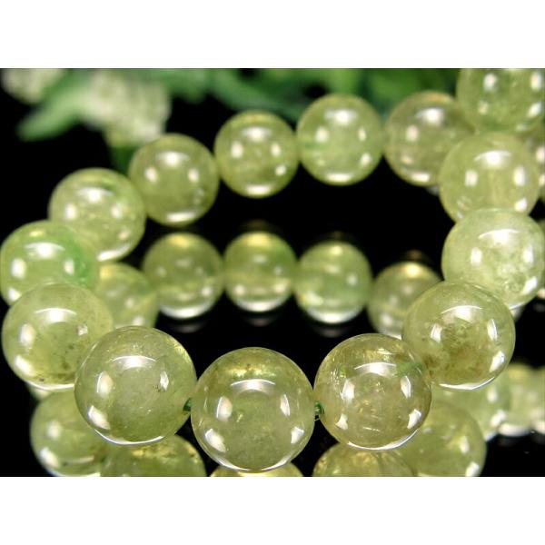 つやつや透明 マリ ガーネット ブレスレット 6mm-6.5mm×27珠 生命力を高める石 神秘的な濃いグリーン グリーンガーネット ツァボライト 1月の誕生石 癒し