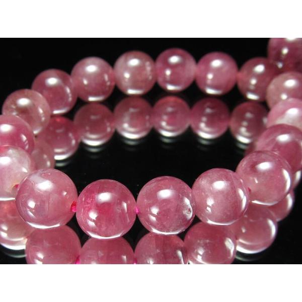 4A+ 超透明ピンク ルベライト(ピンクトルマリン)ブレスレット 7.5mm
