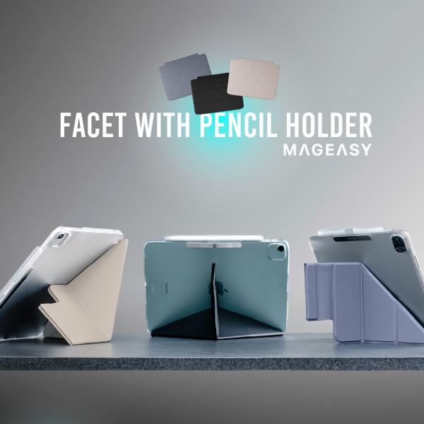 MAGEASY iPad Pro13インチ 2025 M5 ケース 手帳型 スタンド付き 保護