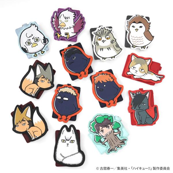 ハイキュー!!マスコットキャラクターデザインのダイカットパスケース。バリエーション豊かな全13種のラインナップ。少し大ぶりなキャラクター達が存在感あるデザインになっています。裏面は通常のカードサイズのクリアホルダーになっているので、定期や社...