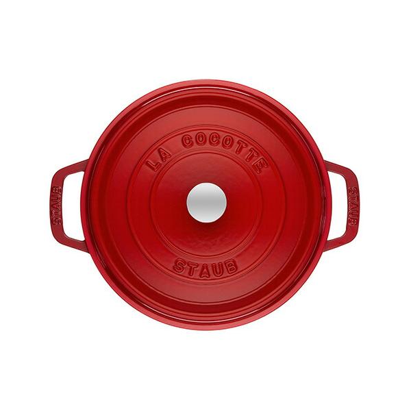 他サイト： STAUB ストウブ ピコ ココット ラウンド 20cm チェリー お返し ホーロー 両手鍋 カラー 調理器具 のし可 おしゃれ かわいい なべ 鍋 贈り物の商品画像