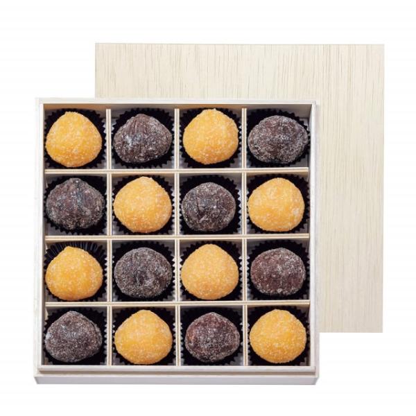 銀座鈴屋の代表銘菓。選りすぐりの栗のみを使用し素材本来の味を追求しました。渋皮付きも形を崩すことなくしっとりと軟らかく仕上げました。上品で豊潤な味わいをお楽しみください。■仕様:・セット内容：●栗甘納糖・渋皮付栗甘納糖×各８・賞味期限：30...