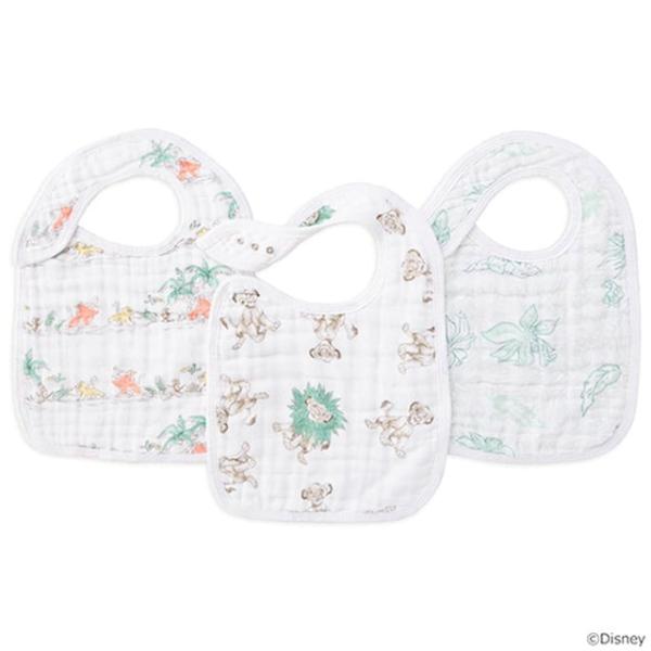 スナップ付よだれかけで楽しいお食事タイムを！3層のモスリンコットン100%で吸収性ばつぐんです。フロント部分についている3つのスナップボタンで取り付け、取り外しも簡単です。耐久性もあり、サイズ調節も可能で、食事タイムに欠かせない１枚です。こ...