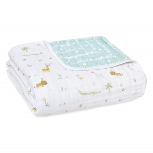 「どうすれば素敵な夢がみれるの？」ナチュラルで肌触りが良いモスリンコットンがキーアイテムです。４枚重ねのモスリンコットン100%のドリーム・ブランケットは、大きめサイズで厚みもたっぷり。お肌に優しい肌触りです。赤ちゃんとの触れ合いの時間にも...