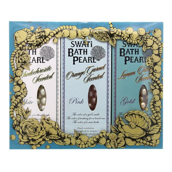 SWATi BATH PEARL COLLECTION Sサイズ 3種セット ギフトセット プレゼント お返し ギフト ホワイト ピンク オレンジ ゴールド タオル 香り ローズ