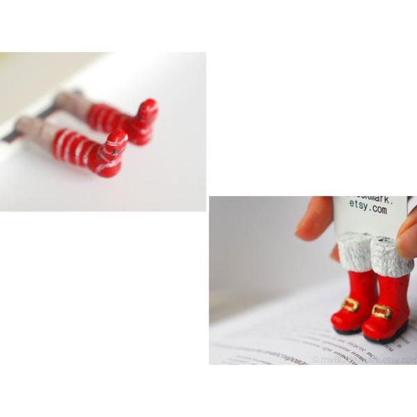 サンタクロース&赤い靴下 in the book アートブックマーカー しおり