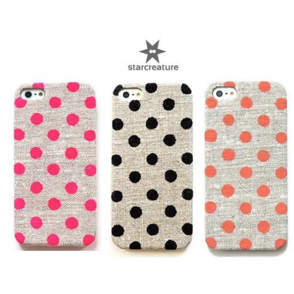 ドット柄の可愛い水玉ファブリック Iphone5 Iphone5s ケース ブラック ネオンピンク コーラル 麻 リネン ハンドメイド ポスト便可 Eth1007 デザイン雑貨のコンセプトストア 通販 Yahoo ショッピング