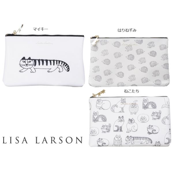 リサラーソン ポーチ シマ猫マイキー/ねこたち/はりねずみ スケッチ - 猫 マ
イキー
